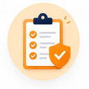 Colorful circular wizard action checklist illustration