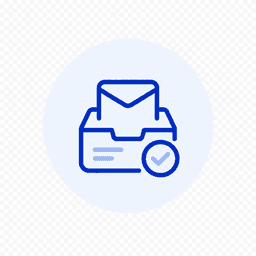 Circular detected mandate inbox illustration