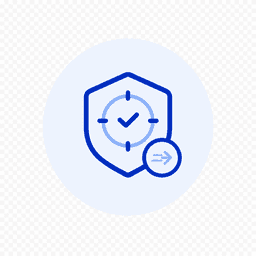 Circular secure action shield illustration